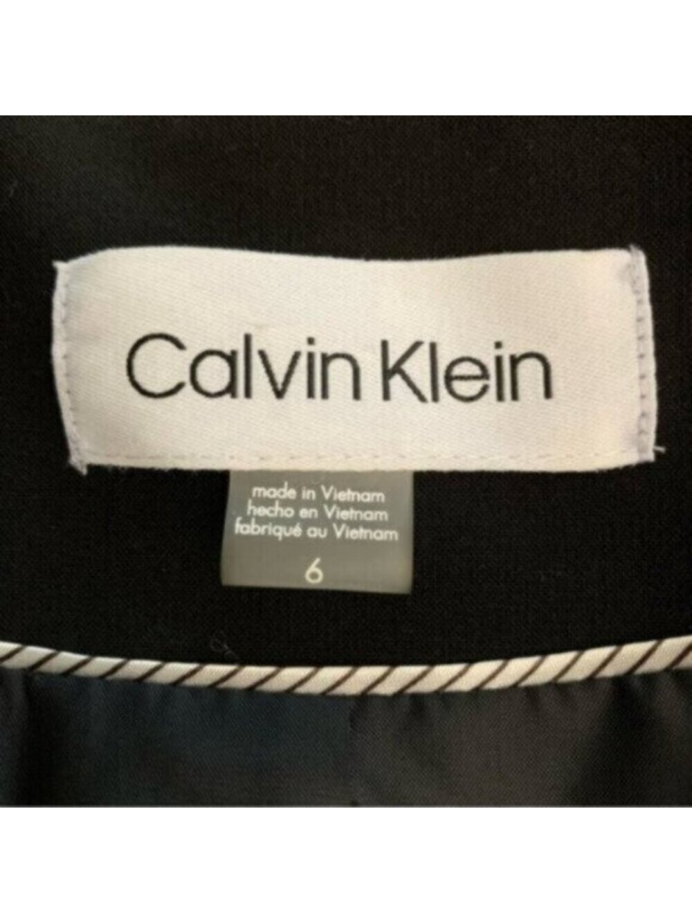Calvin Klein Prestige Black Single Breasted One Button Blazer - Picture 14 of 17
